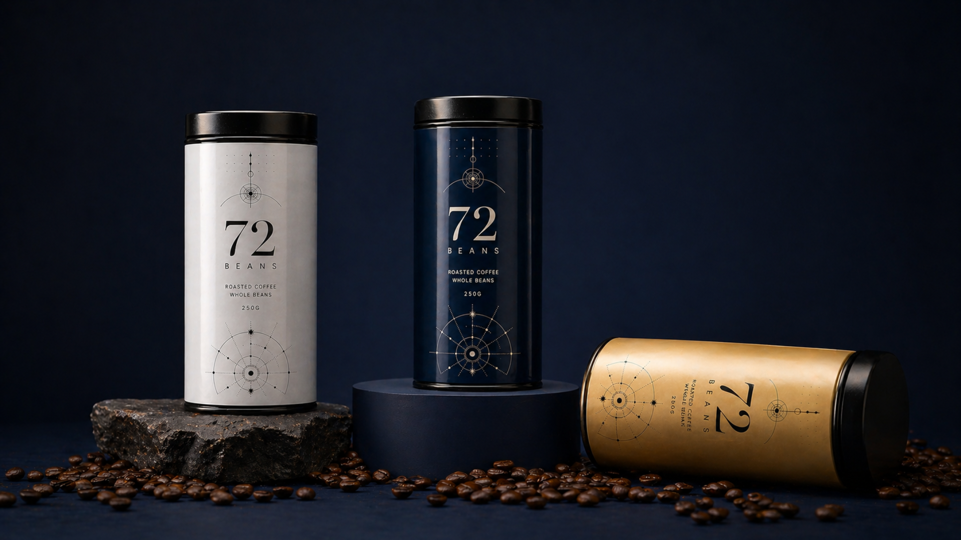 72 Beans tin range