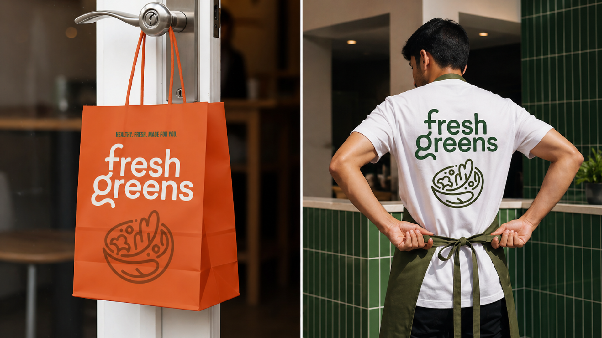 Fresh Greens bag and uniform