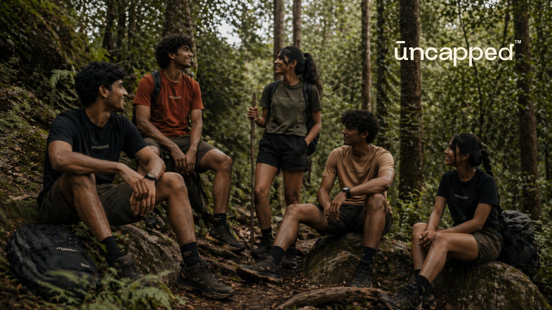 Uncapped campaign hero, group of explorers in the forest